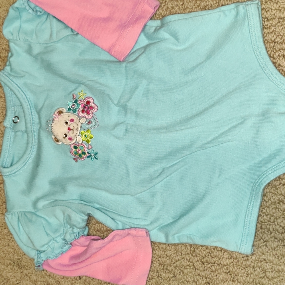 Infant Girls bear Long Sleeves Onsie